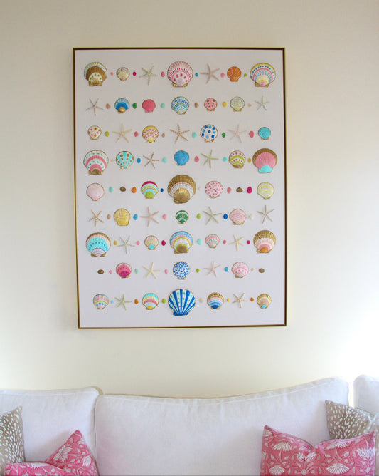 Vibrant Large Shell Art