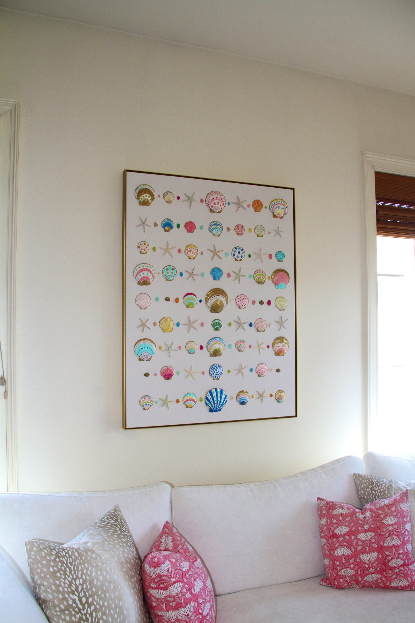 Vibrant Large Shell Art