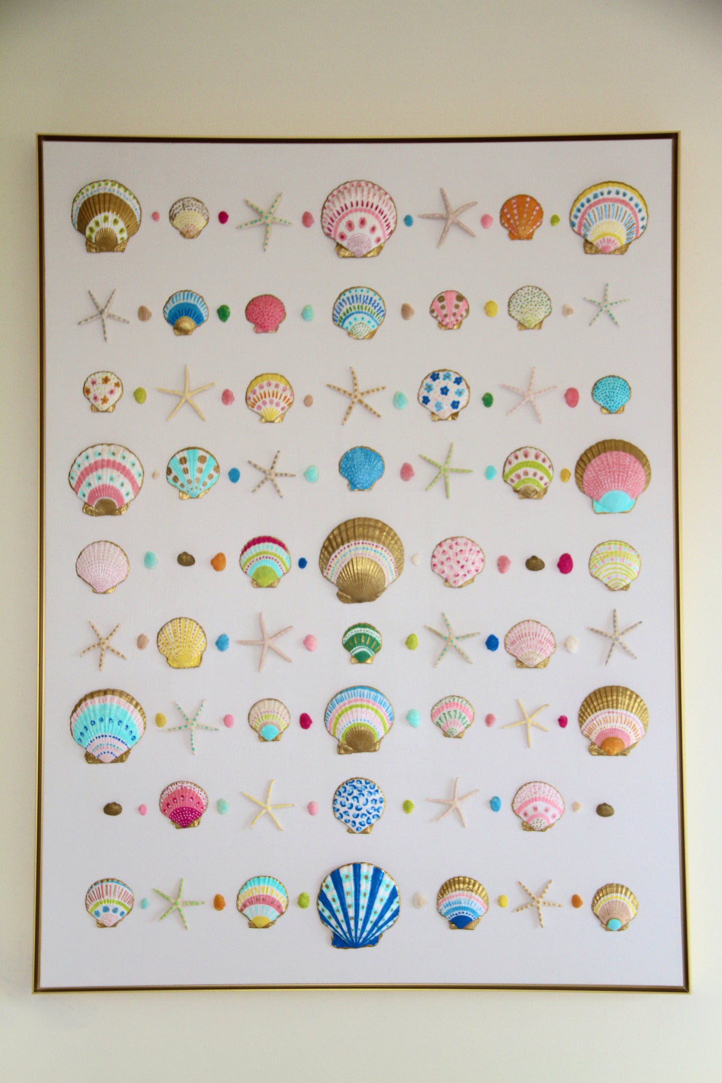 Vibrant Large Shell Art
